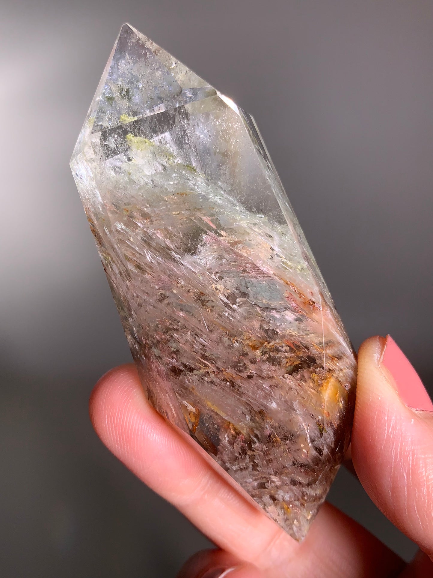 Garden Quartz Double-Terminated Cut and Polished Point from Brazil