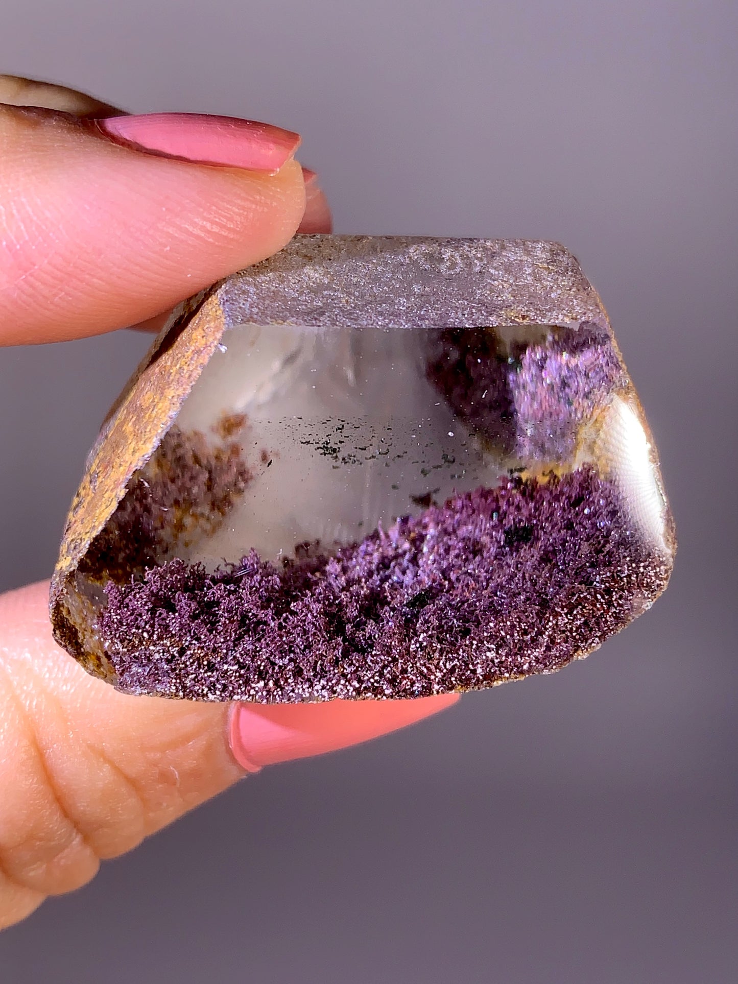 High-Grade Four Season Garden Quartz Kaleidoscope Semi-Polished Specimen from Brazil