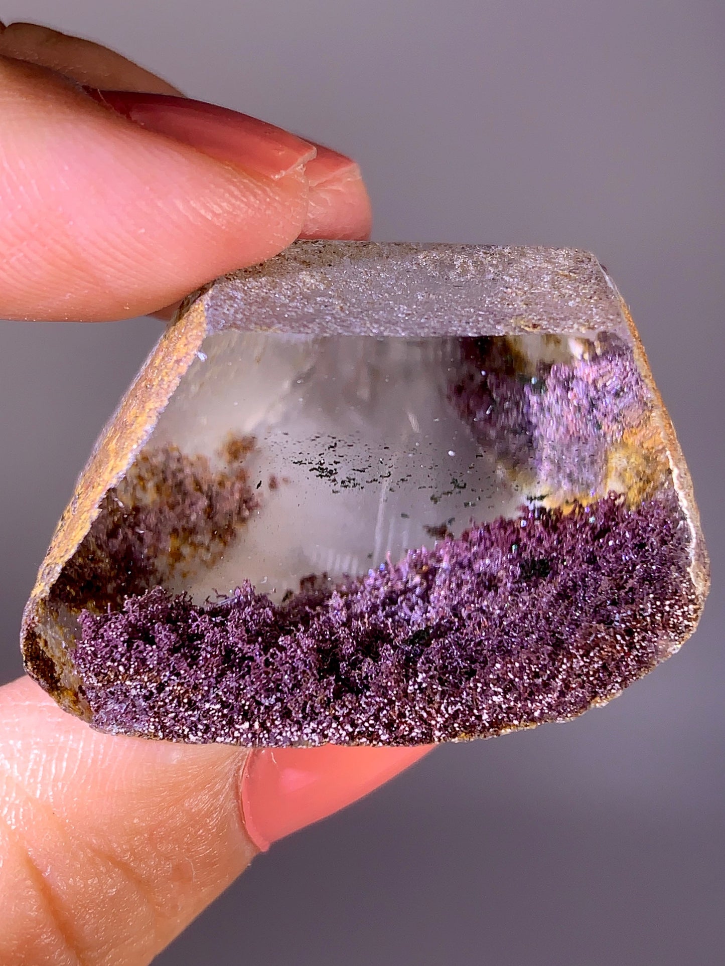 High-Grade Four Season Garden Quartz Kaleidoscope Semi-Polished Specimen from Brazil