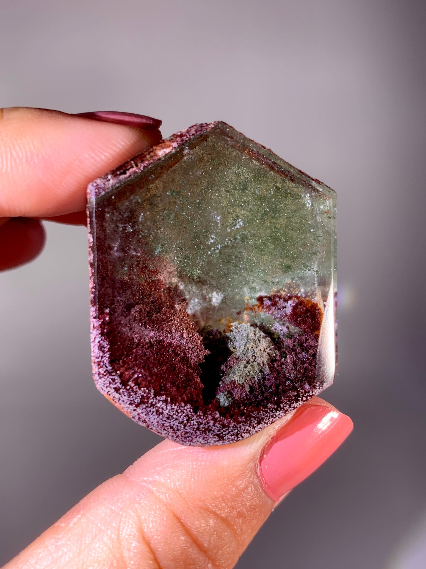 High-Grade Four Season Garden Quartz Kaleidoscope Semi-Polished Specimen from Brazil