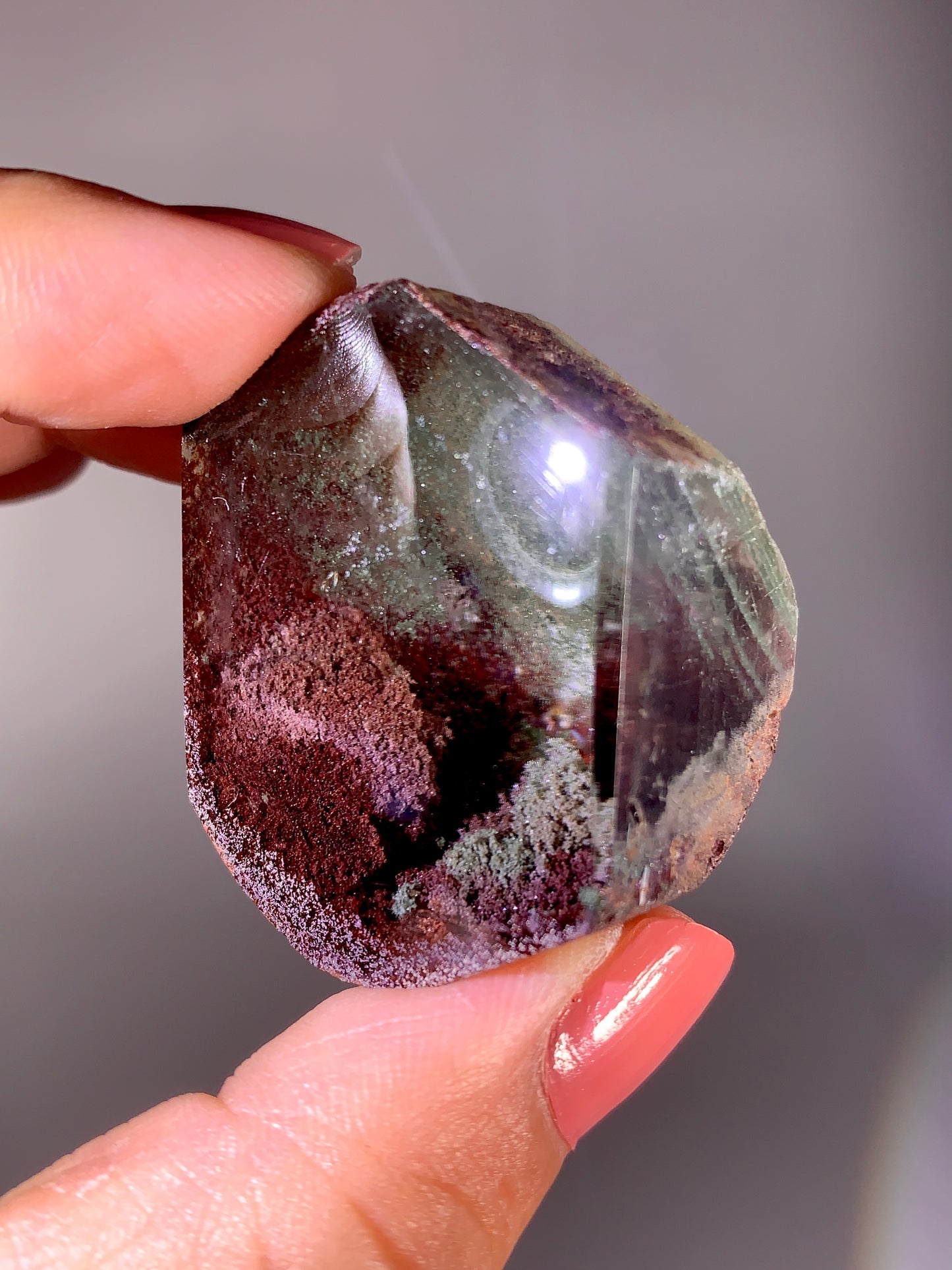 High-Grade Four Season Garden Quartz Kaleidoscope Semi-Polished Specimen from Brazil