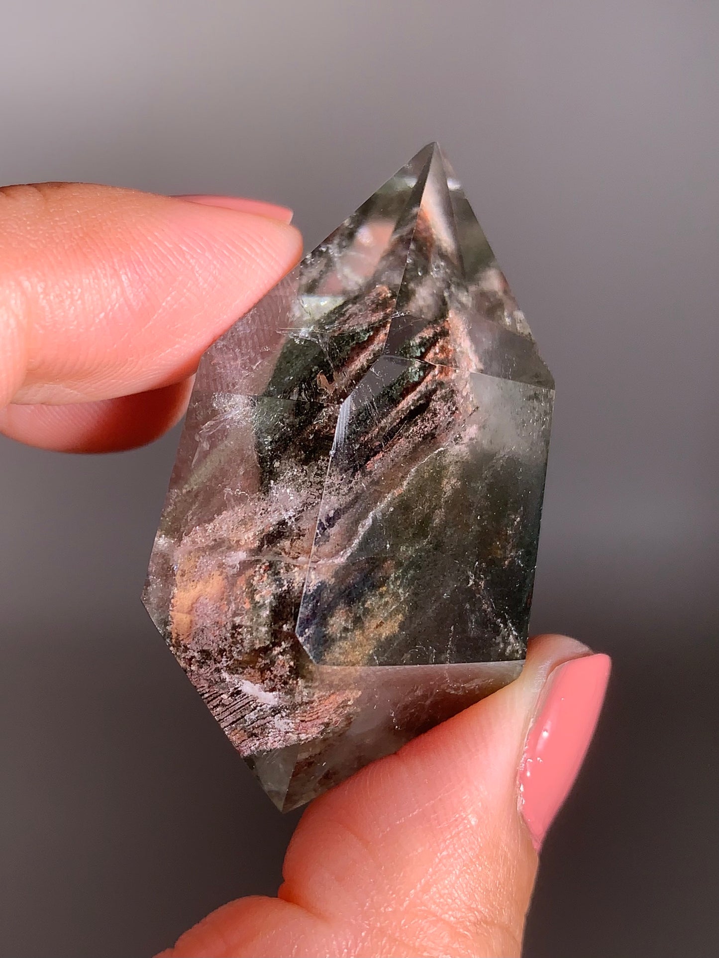 Garden Quartz Double-Terminated Cut and Polished Point from Brazil