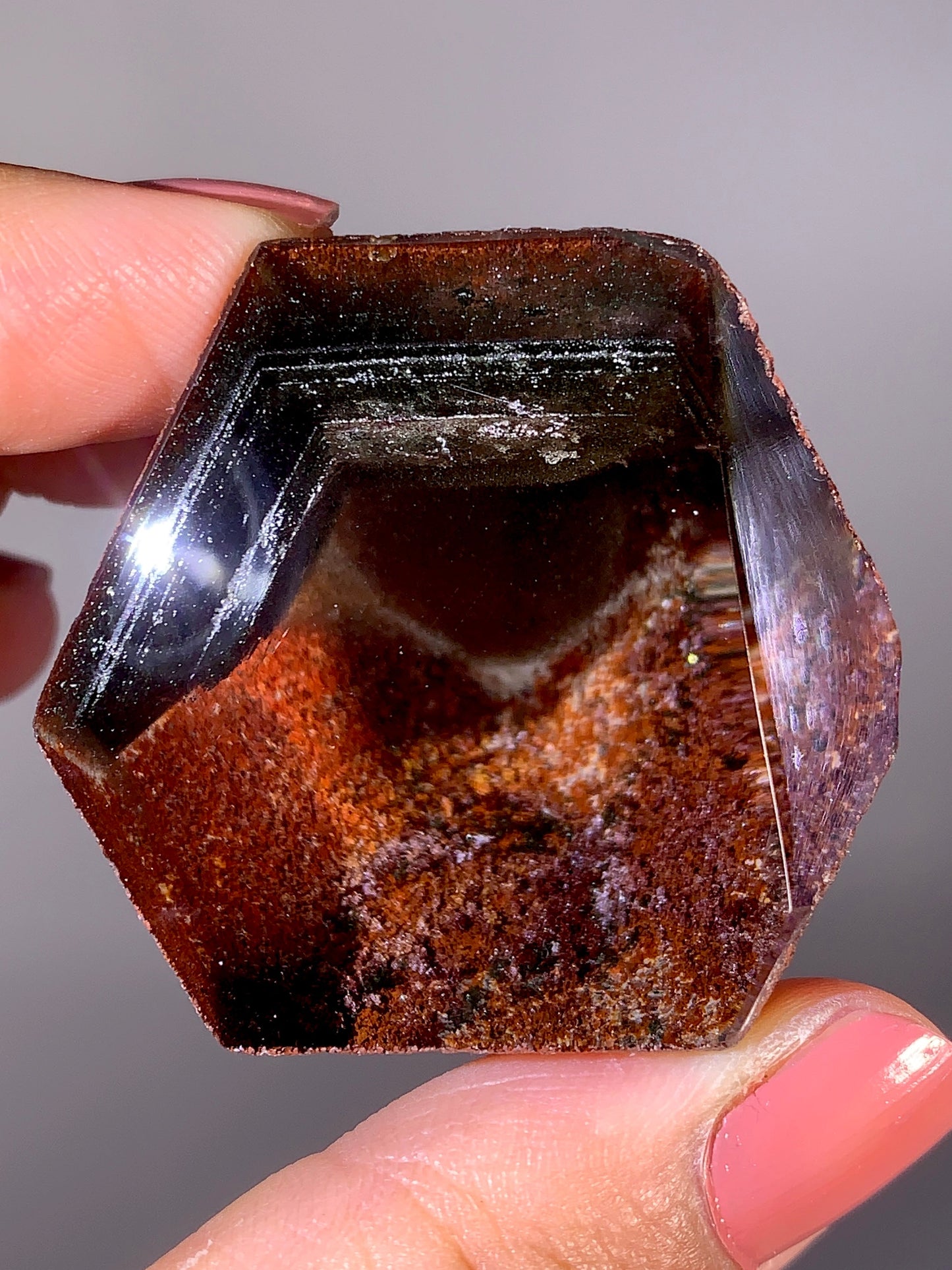 High-Grade Four Season Garden Quartz Kaleidoscope Semi-Polished Specimen from Brazil