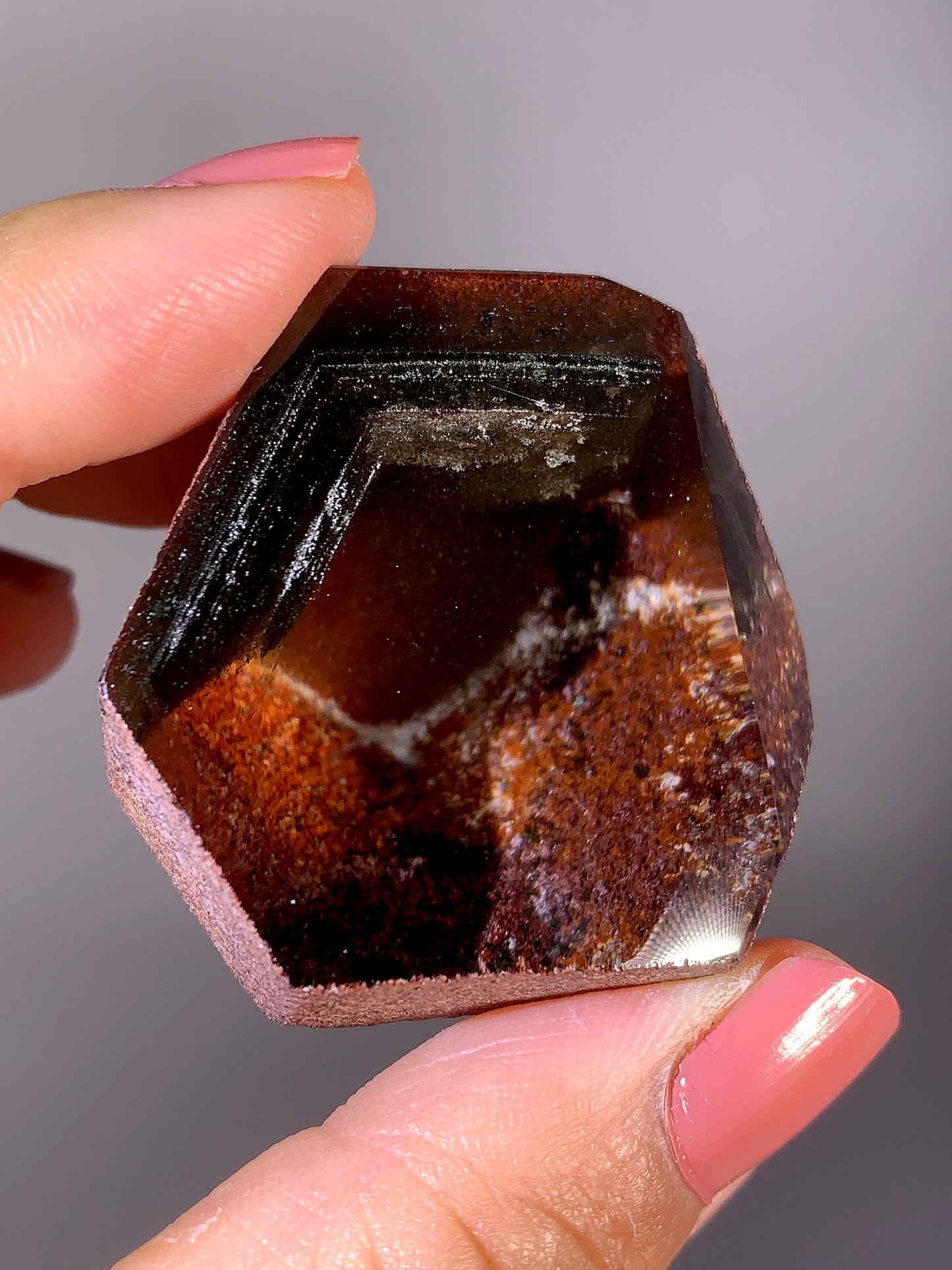 High-Grade Four Season Garden Quartz Kaleidoscope Semi-Polished Specimen from Brazil