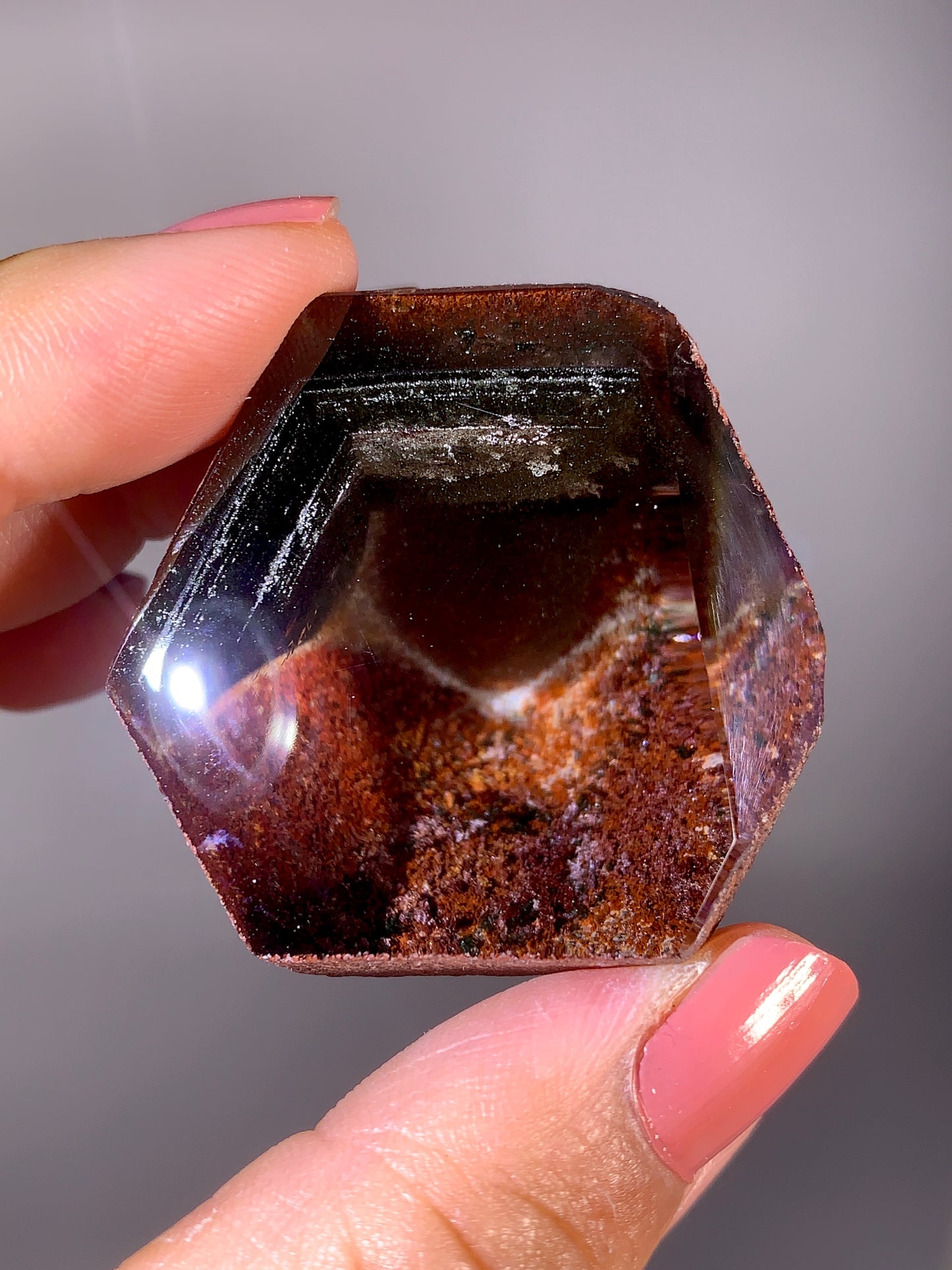 High-Grade Four Season Garden Quartz Kaleidoscope Semi-Polished Specimen from Brazil