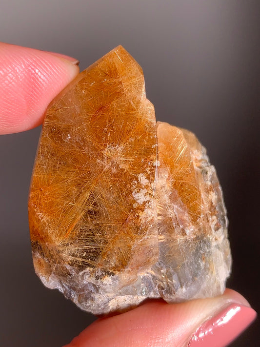 Himalayan Gold Rutile Semi-Polished Quartz Cluster – Rare Collector’s Crystal Specimen