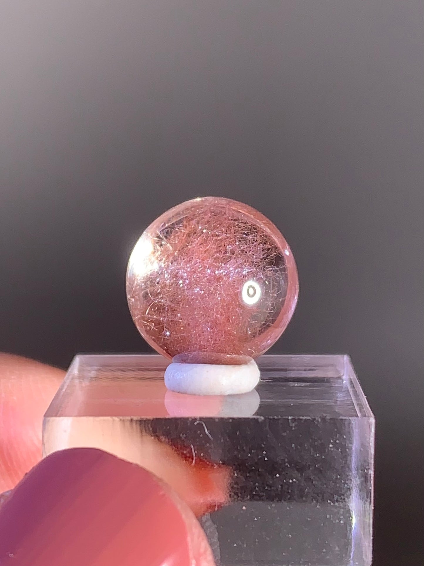 Top Quality Pink Amphibole Quartz Cabochon – Rare Collector’s Gem from Brazil