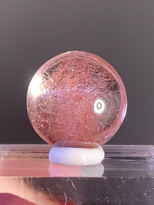 Top Quality Pink Amphibole Quartz Cabochon – Rare Collector’s Gem from Brazil