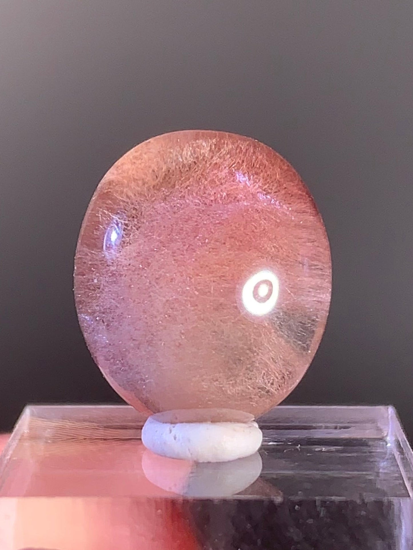 Top Quality Pink Amphibole Quartz Cabochon – Rare Collector’s Gem from Brazil