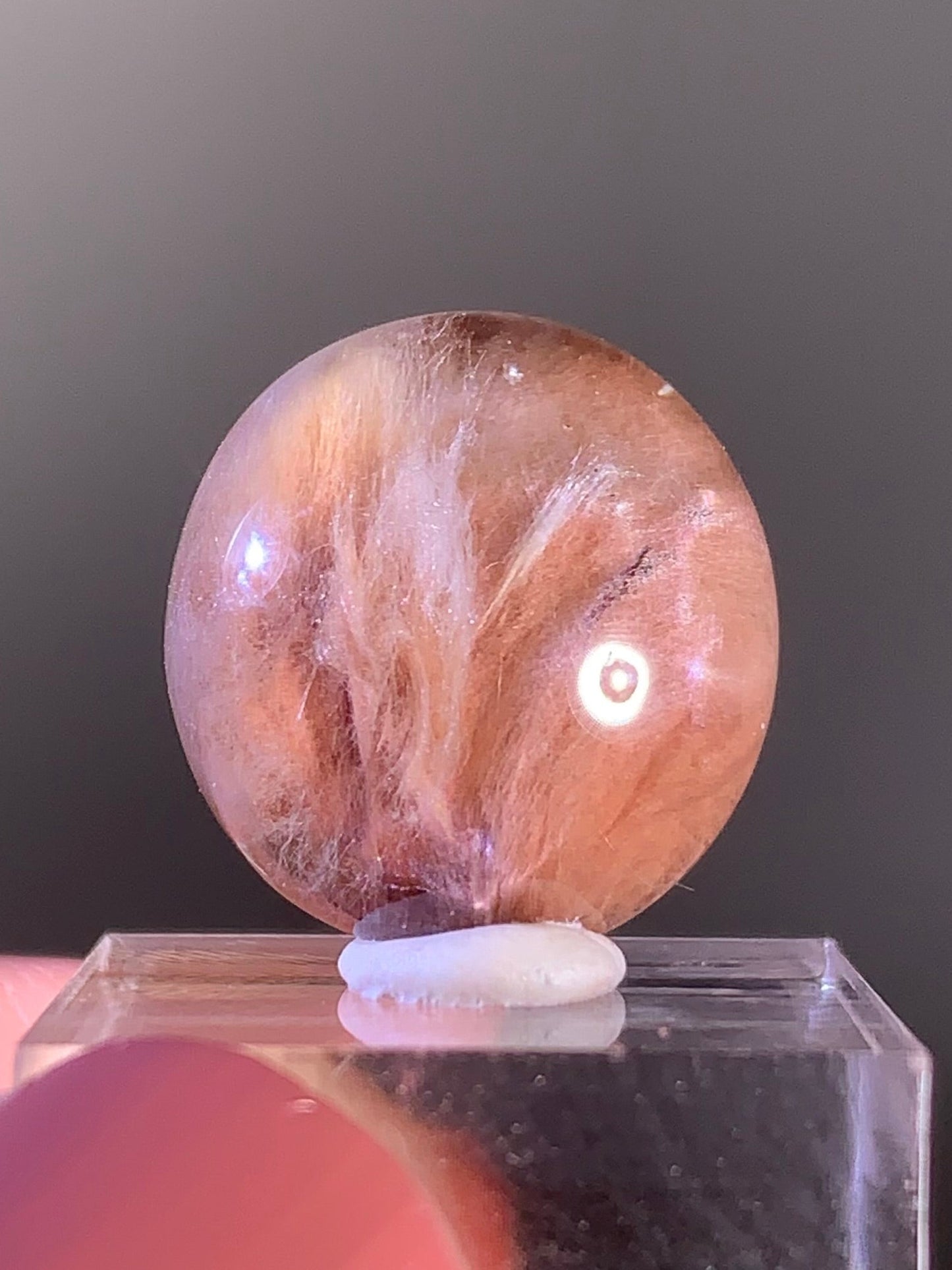 Top Quality Pink Amphibole Quartz Cabochon – Rare Collector’s Gem from Brazil