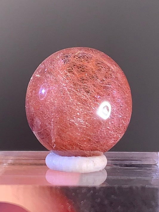 Top Quality Pink Amphibole Quartz Cabochon – Rare Collector’s Gem from Brazil