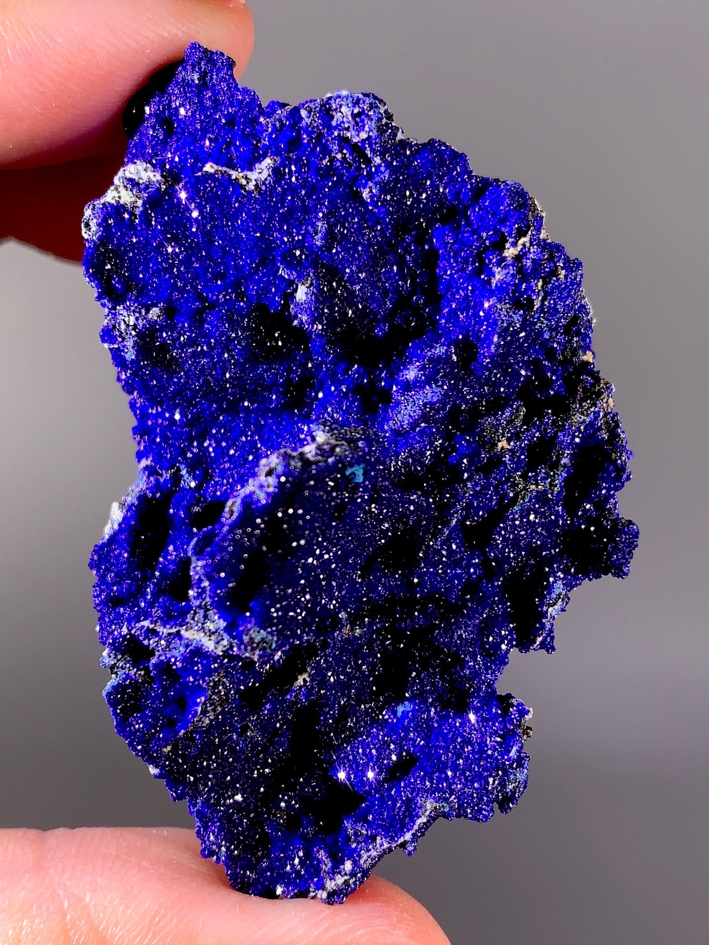 High-Grade Sparkling Deep Blue Azurite Mineral Specimen from Vietnam | Rare Collector Crystal