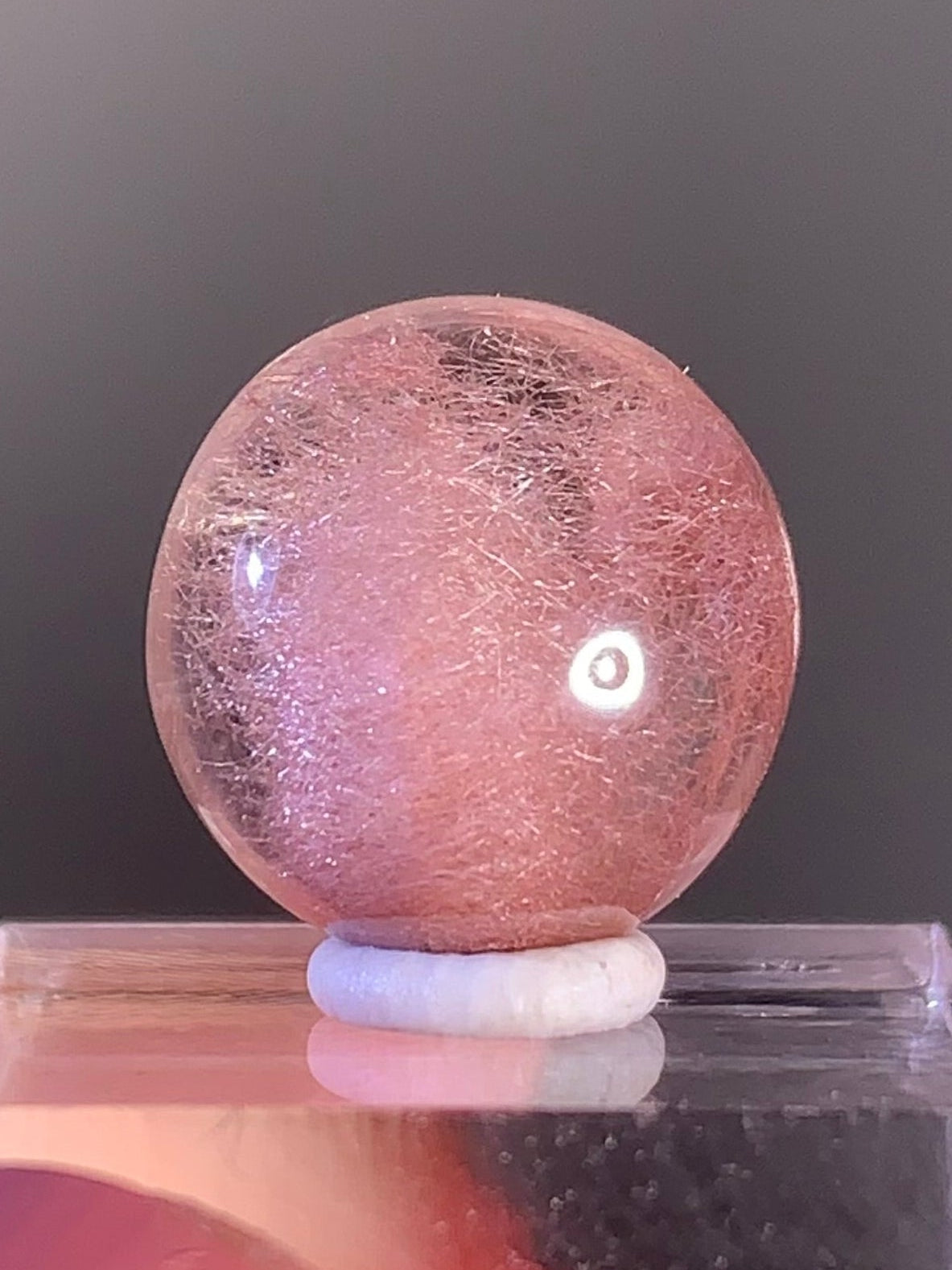 Top Quality Pink Amphibole Quartz Cabochon – Rare Collector’s Gem from Brazil