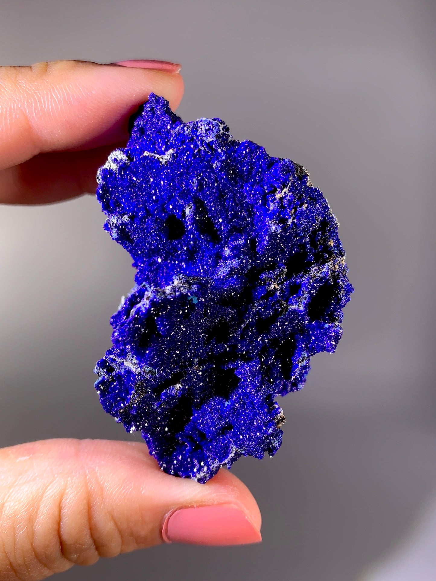 High-Grade Sparkling Deep Blue Azurite Mineral Specimen from Vietnam | Rare Collector Crystal