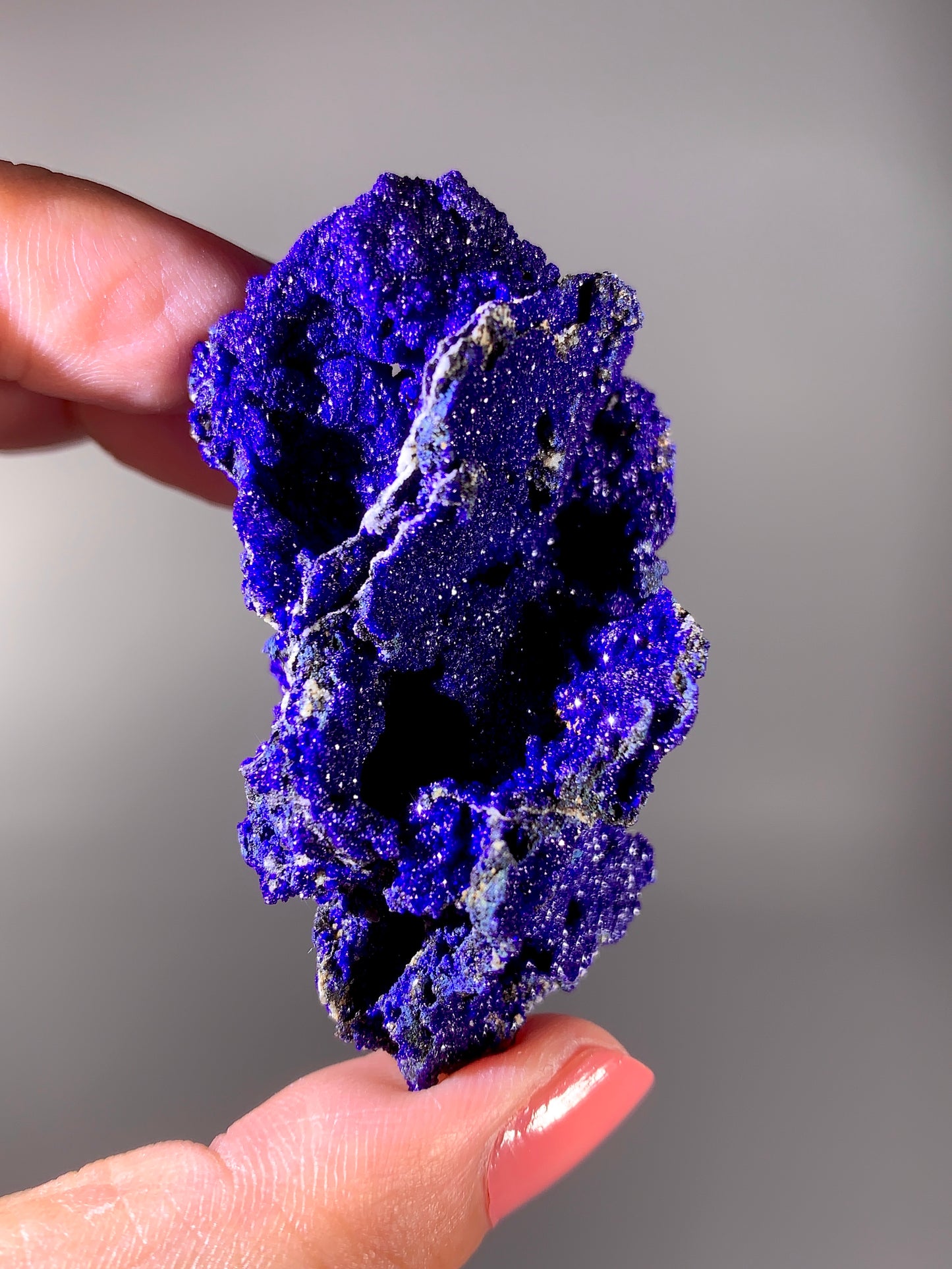 High-Grade Sparkling Deep Blue Azurite Mineral Specimen from Vietnam | Rare Collector Crystal