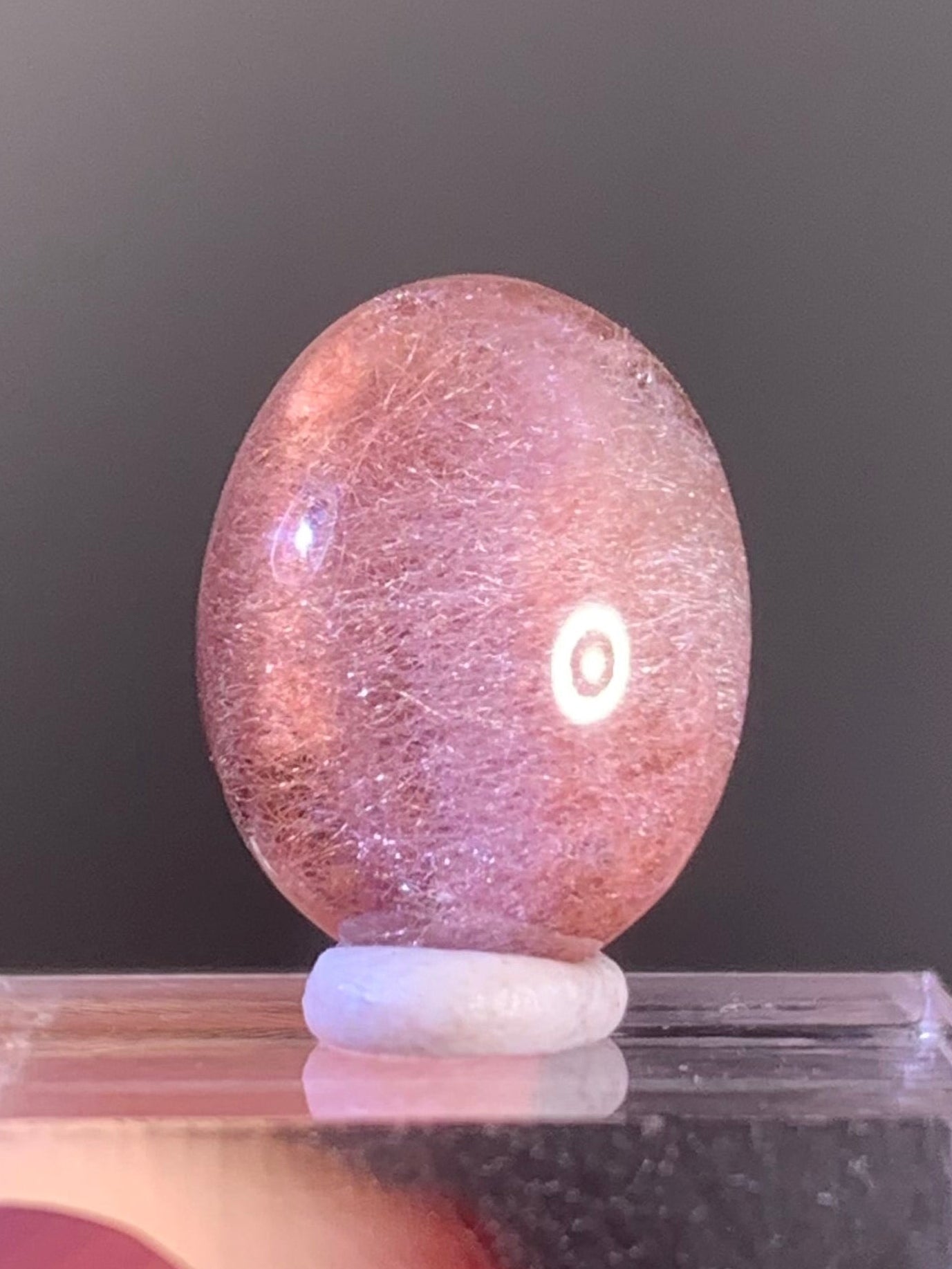 Top Quality Pink Amphibole Quartz Cabochon – Rare Collector’s Gem from Brazil