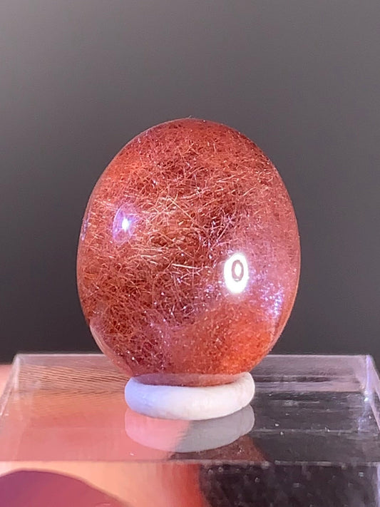 Top Quality Pink Amphibole Quartz Cabochon – Rare Collector’s Gem from Brazil