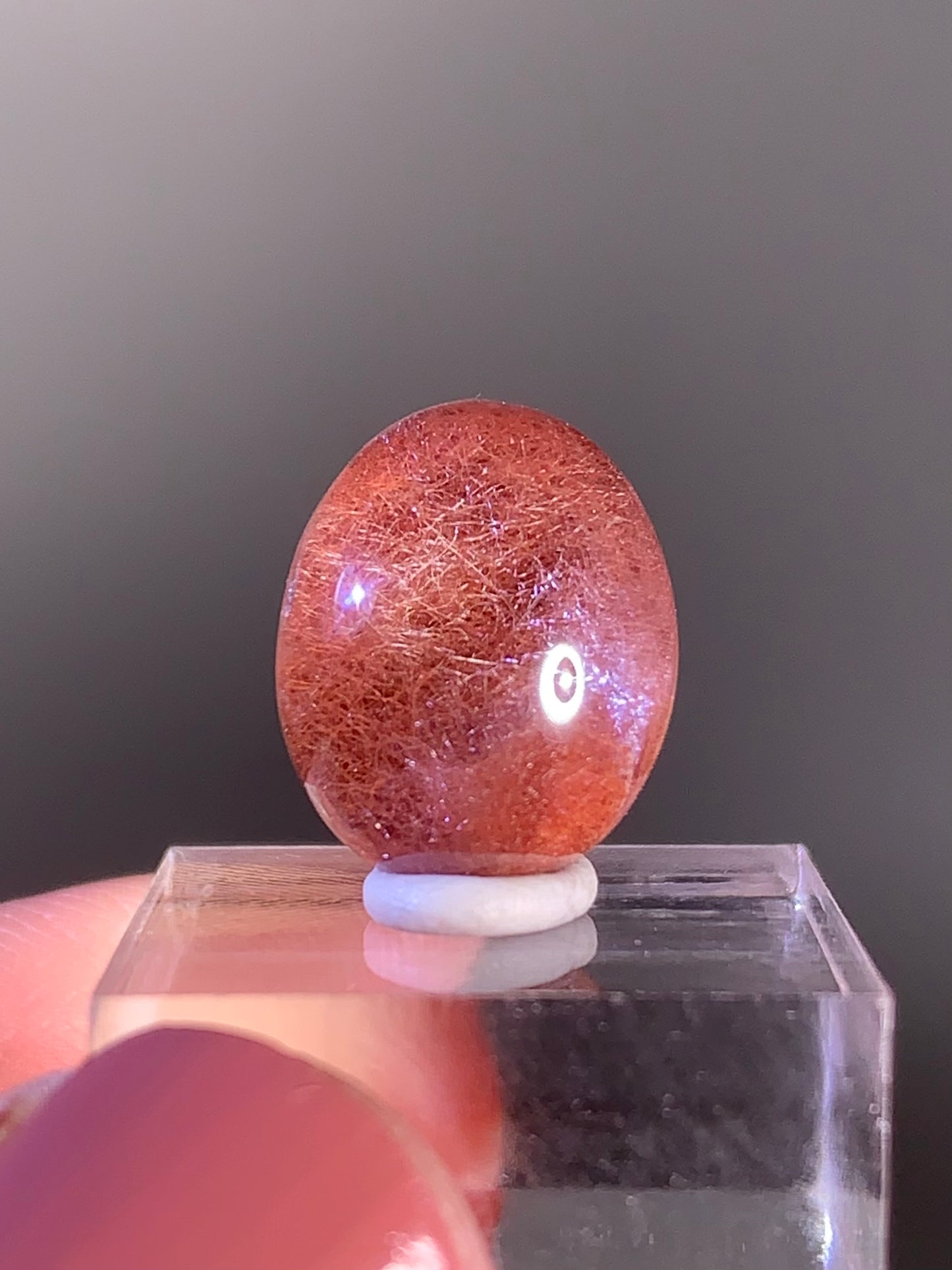 Top Quality Pink Amphibole Quartz Cabochon – Rare Collector’s Gem from Brazil
