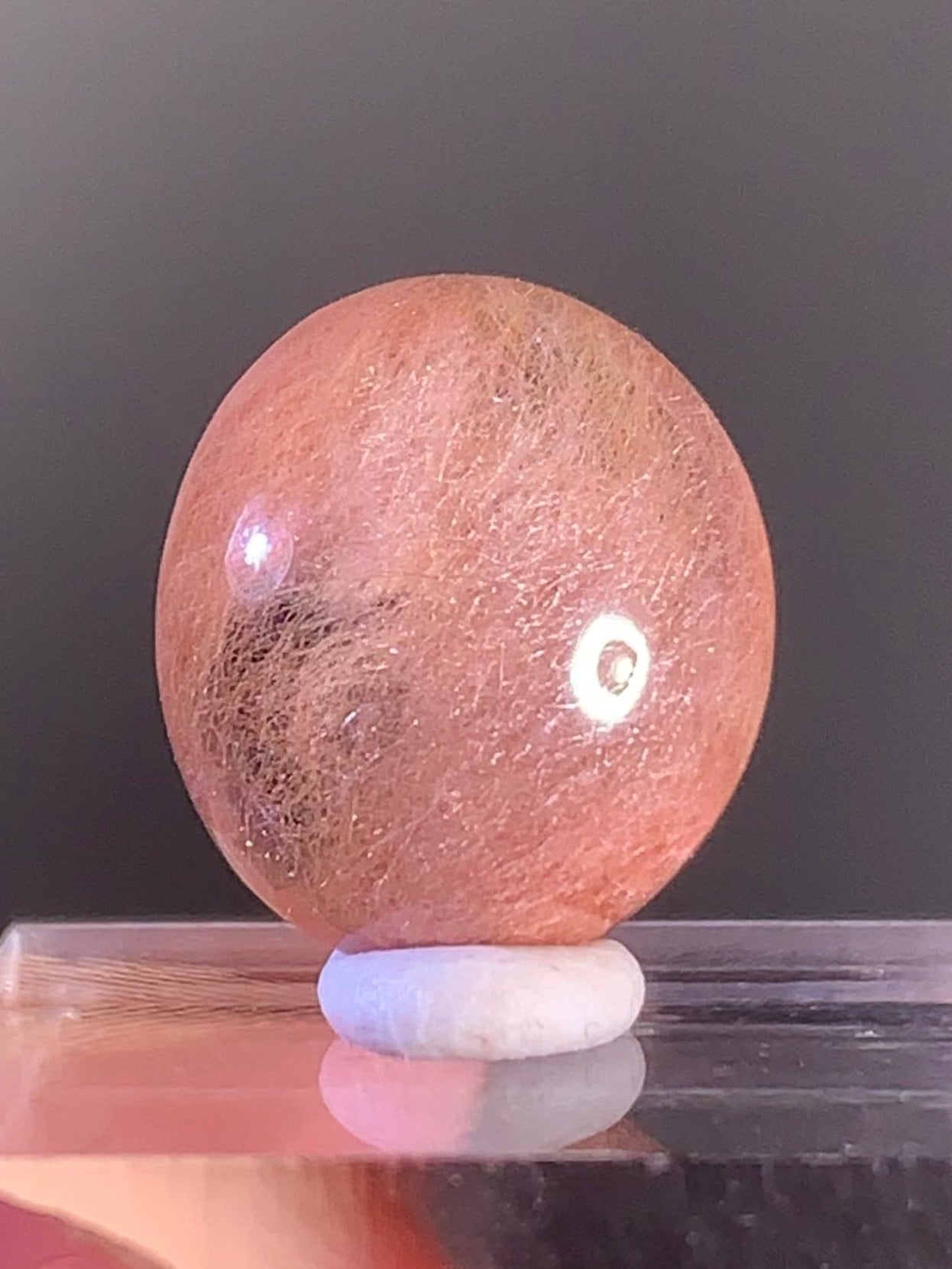 Top Quality Pink Amphibole Quartz Cabochon – Rare Collector’s Gem from Brazil