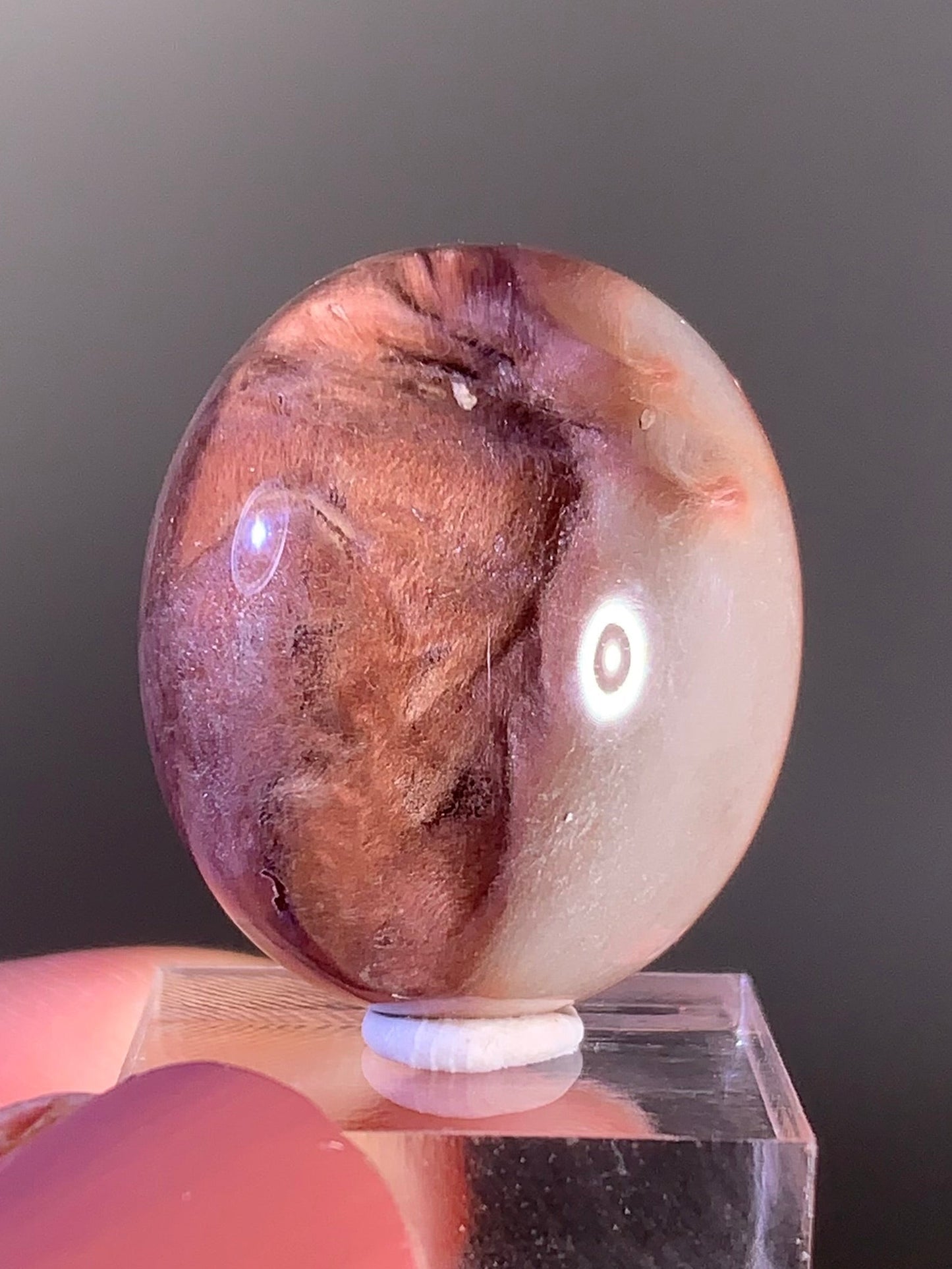 Top Quality Pink Amphibole Quartz Cabochon – Rare Collector’s Gem from Brazil