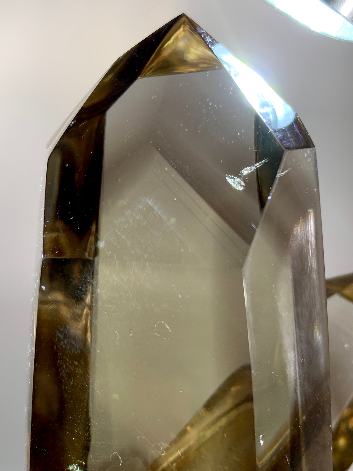 Rare Smoky Quartz Double Point Formation with Phantom & Blue Needle Inclusions from Brazil | Collector’s Specimen