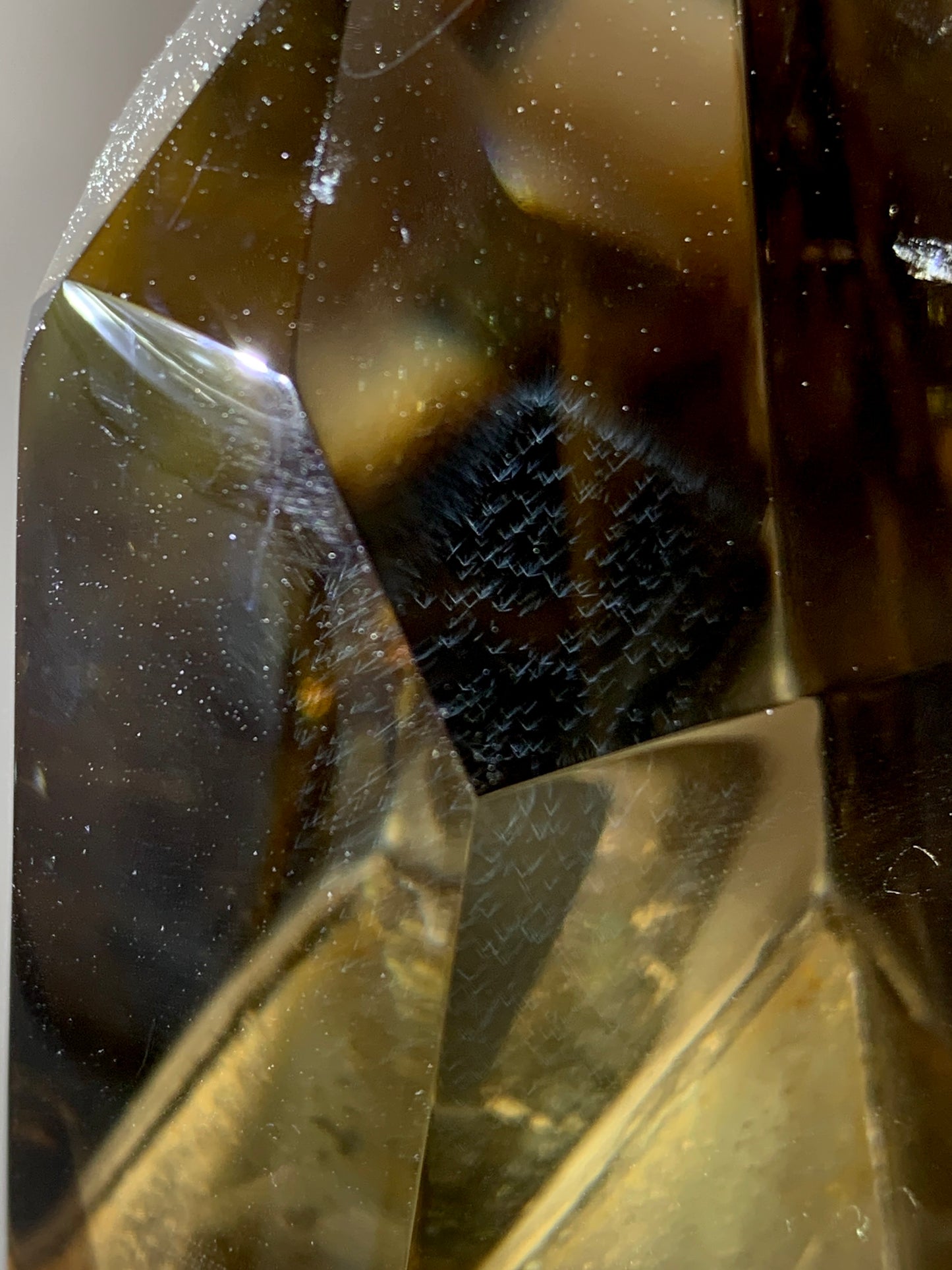 Rare Smoky Quartz Double Point Formation with Phantom & Blue Needle Inclusions from Brazil | Collector’s Specimen