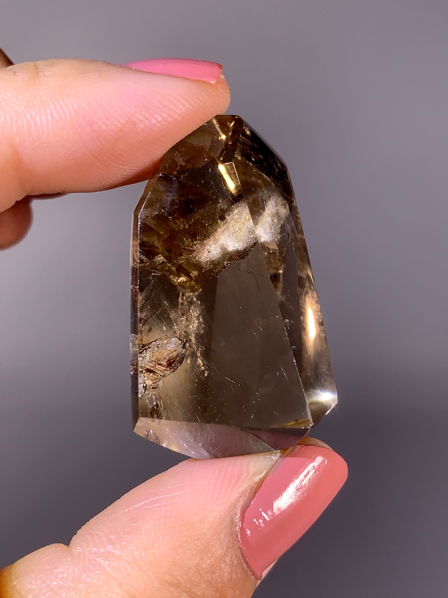High-Quality Amphibole & Penetrating Quartz-in-Quartz Smoky Quartz Freeform from Madagascar | Rare Collector Specimen