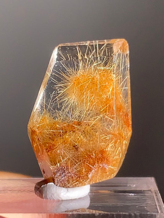 Gold Flower Rutile Polished Freeform from Brazil – Rare Collector’s Crystal