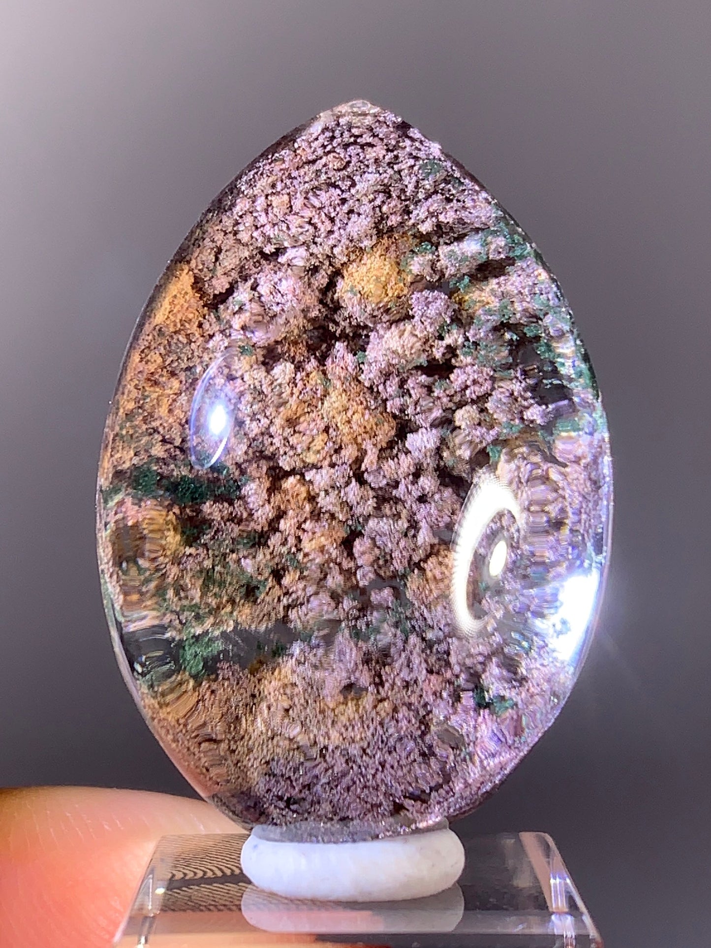 Colorful Four Season Garden Quartz Polished Teardrop from Brazil | High-Grade Inclusion Quartz Collector Specimen