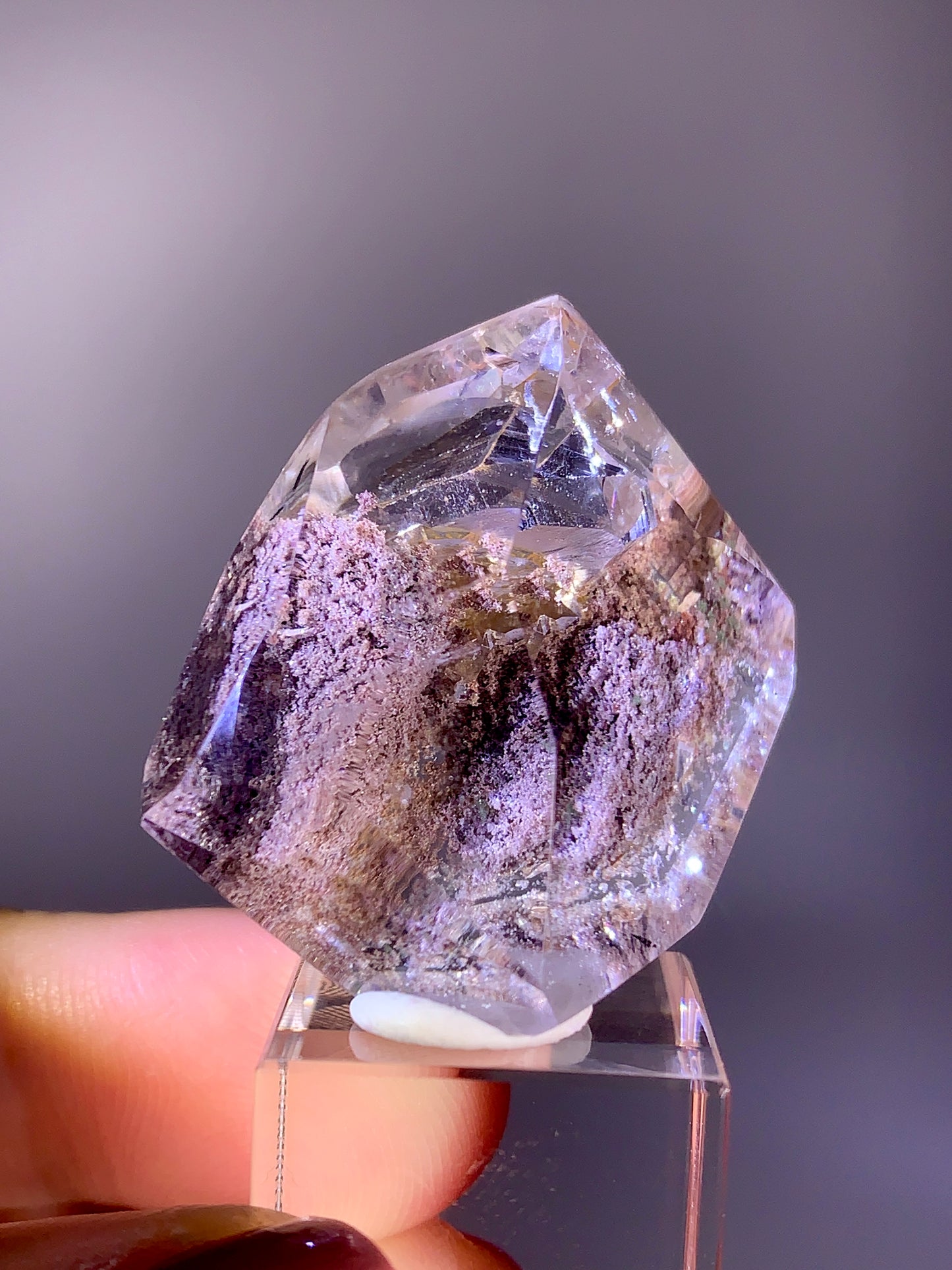 High-Grade Light Purple Garden Quartz Freeform with Penetrating Quartz-in-Quartz from Brazil
