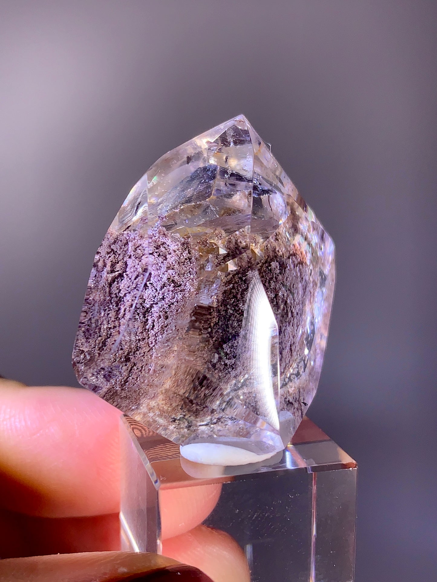 High-Grade Light Purple Garden Quartz Freeform with Penetrating Quartz-in-Quartz from Brazil