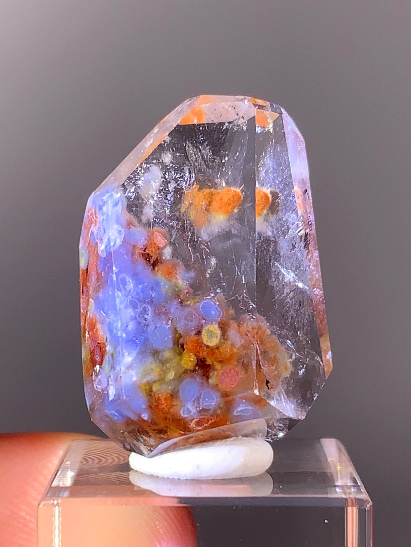 Rare Colorful Amphibole Cotton Ball Quartz Freeform from Brazil | High-Grade Inclusion Quartz Collector Specimen