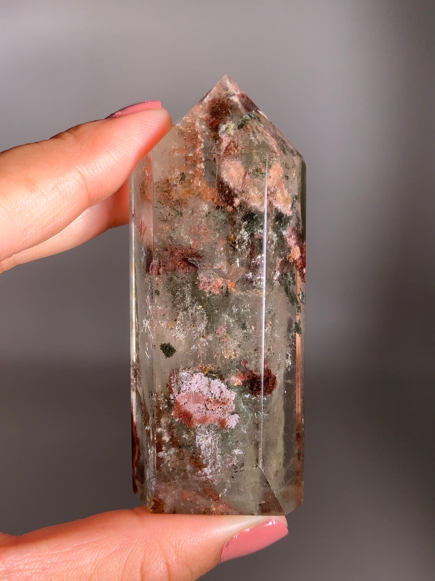 Four Season Garden Quartz Tower from Zambia – Rare Collector’s Crystal