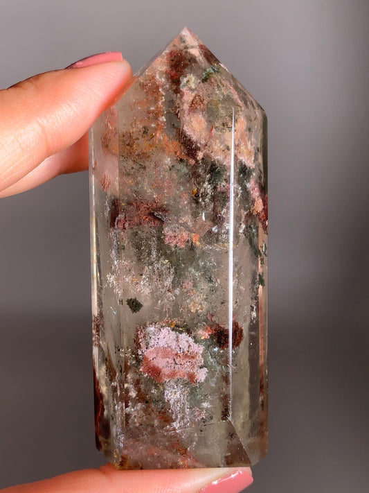 Four Season Garden Quartz Tower from Zambia – Rare Collector’s Crystal