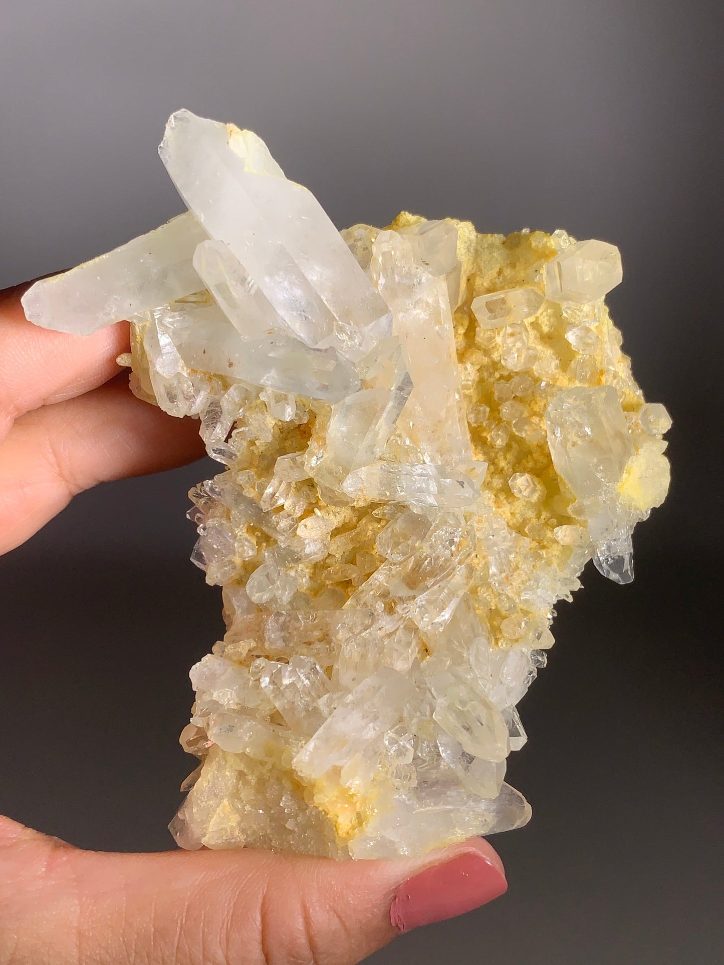 Golden Nirvana Quartz Cluster from the Himalayas – Rare Collector’s Crystal