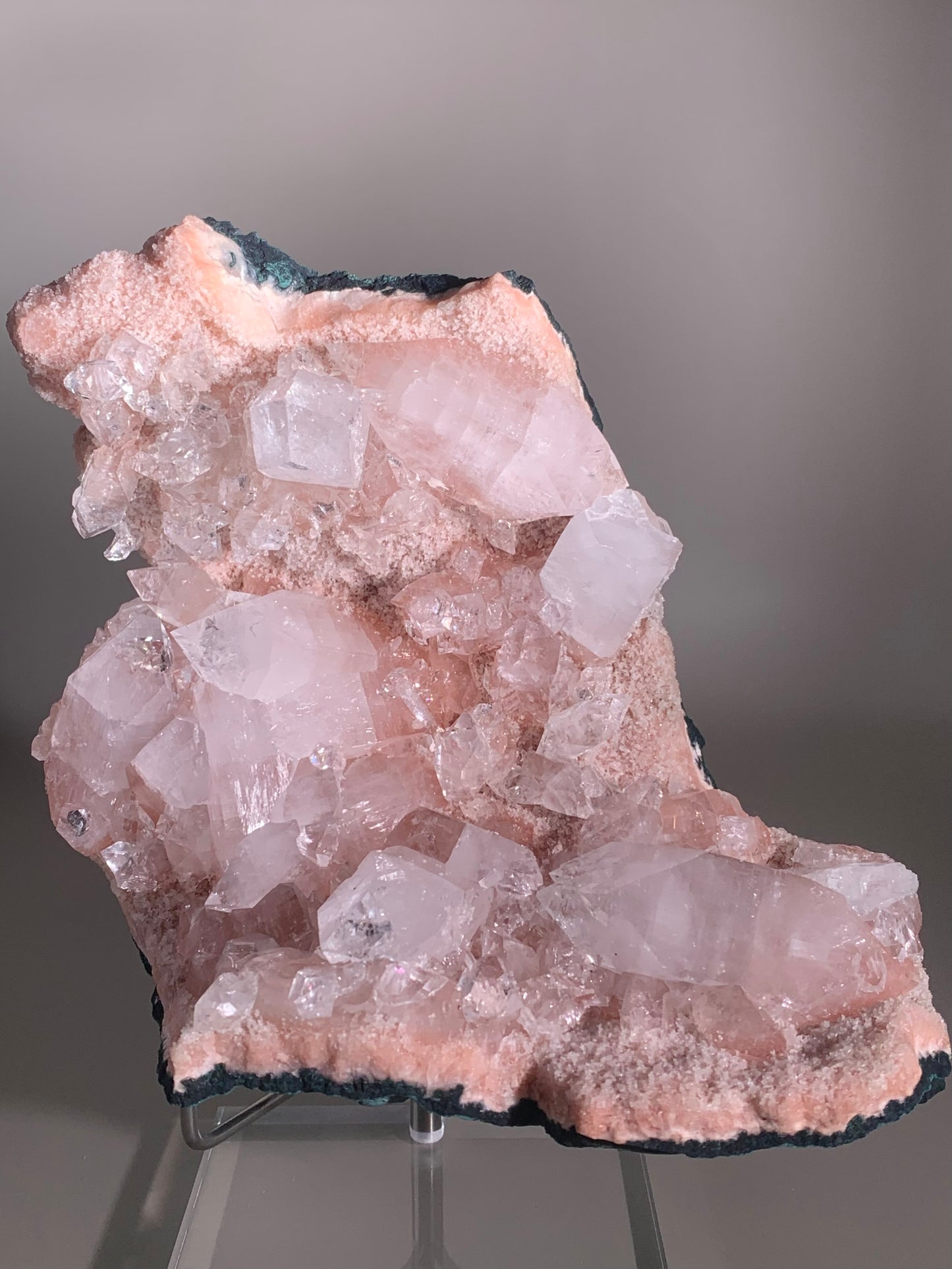 Extremely Rare Pink Apophyllite Specimen from the Himalayas – Collector’s Crystal