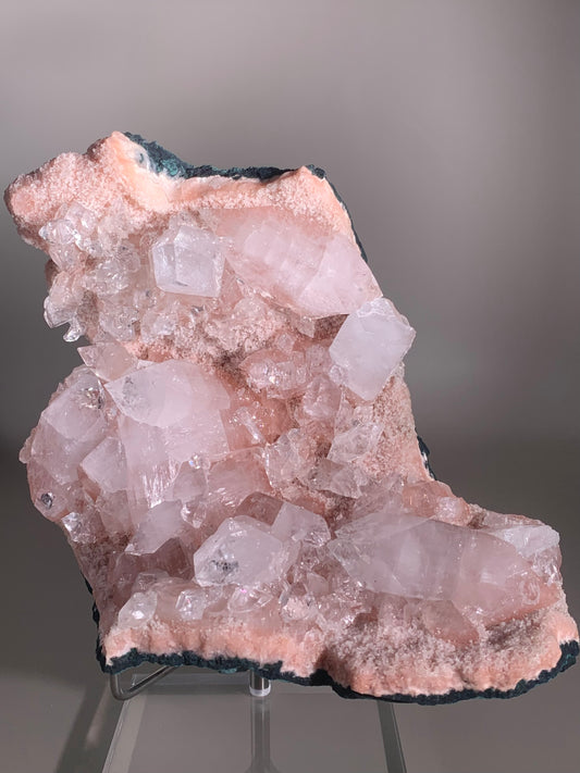 Extremely Rare Pink Apophyllite Specimen from the Himalayas – Collector’s Crystal