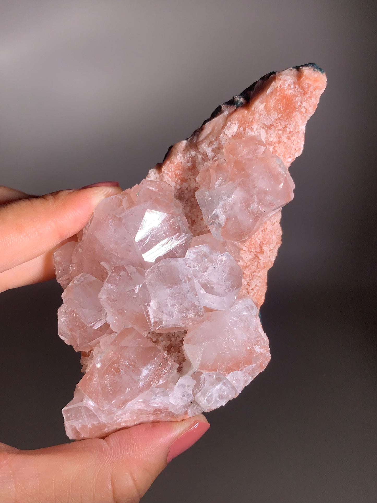 Extremely Rare Pink Apophyllite Specimen from the Himalayas – Collector’s Crystal