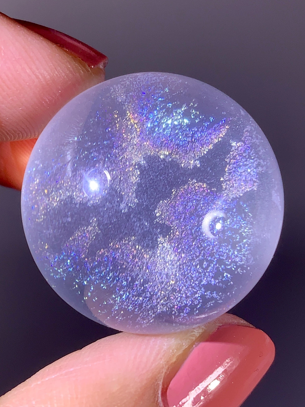 Rainbow Mica Inclusion Quartz Sphere | Mozambique Collector Specimen