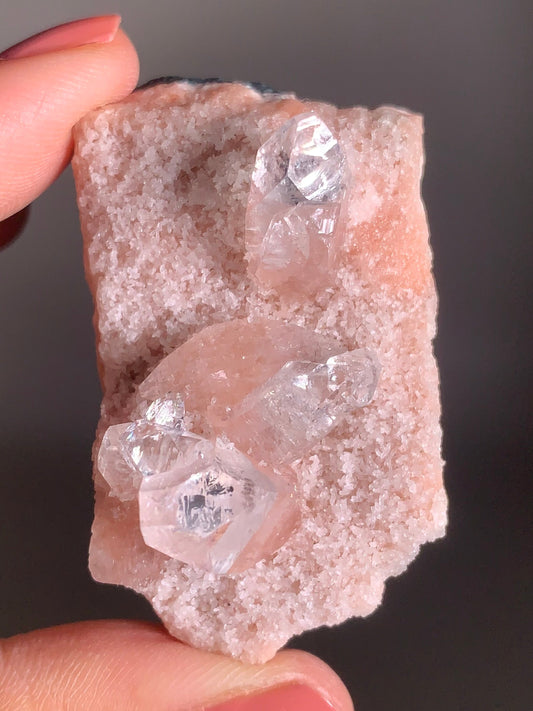 Extremely Rare Pink Apophyllite Specimen from the Himalayas – Collector’s Crystal