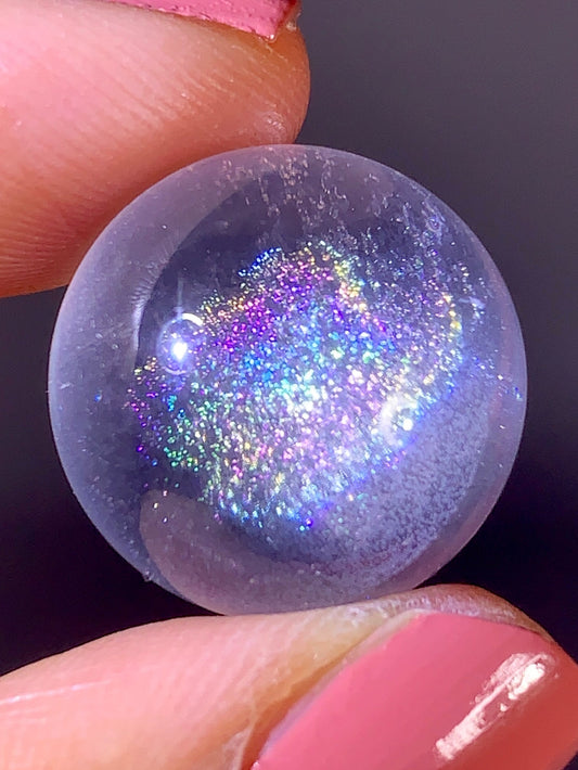High-Quality Rainbow Mica Inclusion Quartz Sphere | Mozambique Collector Specimen