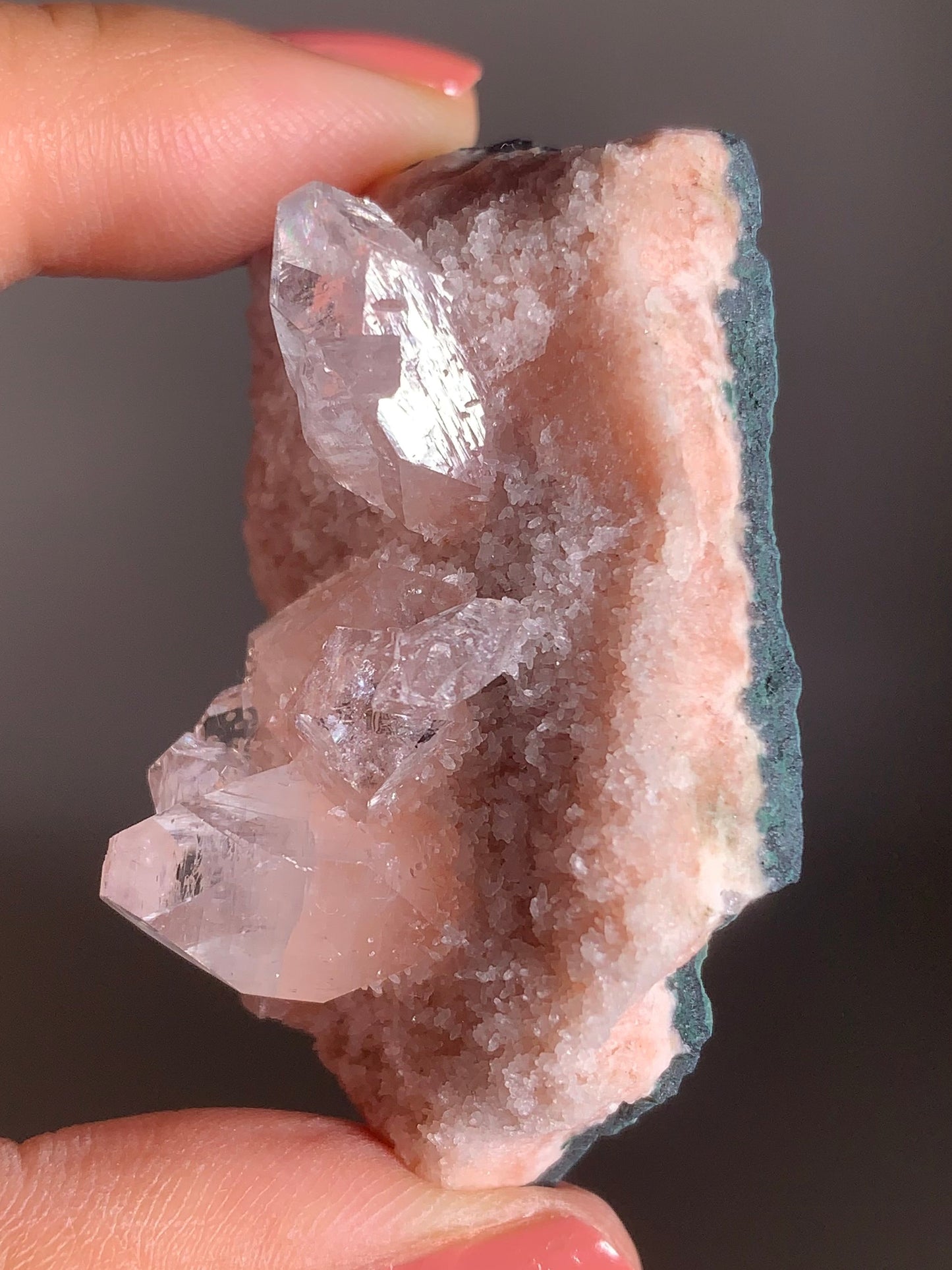 Extremely Rare Pink Apophyllite Specimen from the Himalayas – Collector’s Crystal