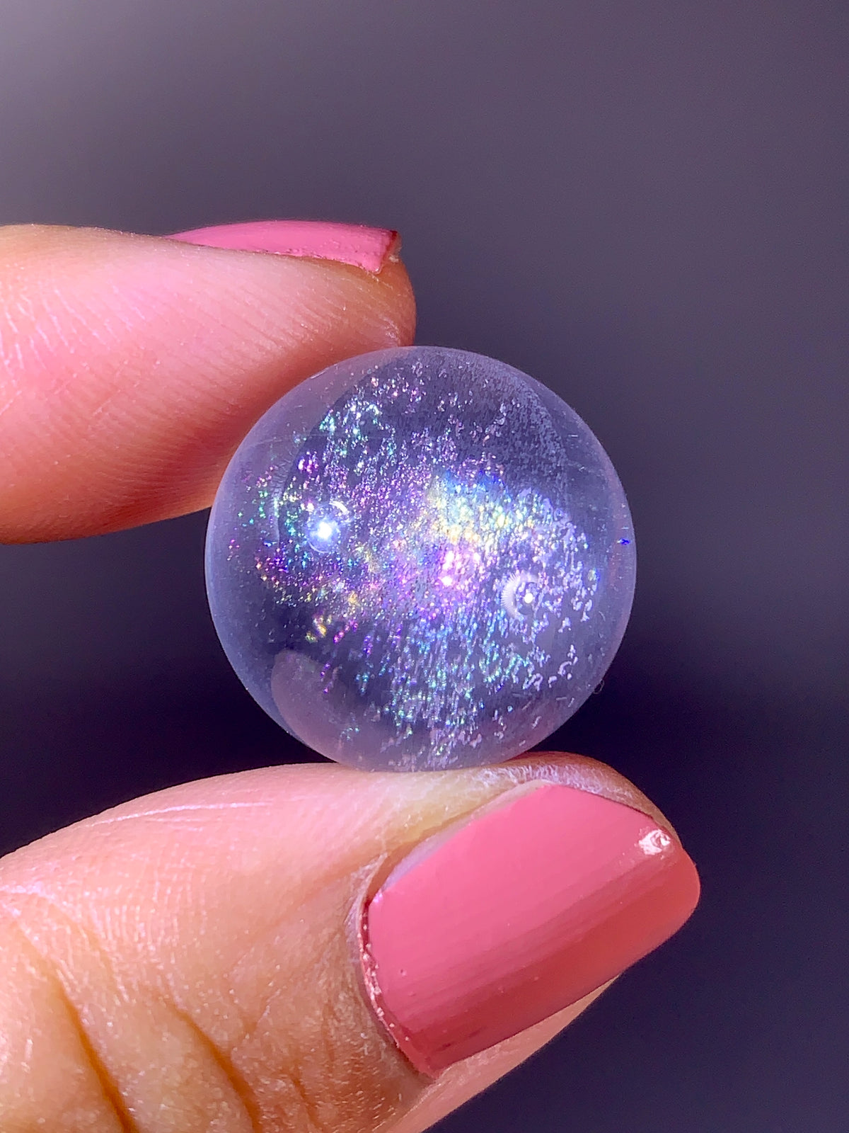 High-Quality Rainbow Mica Inclusion Quartz Sphere | Mozambique Collector Specimen
