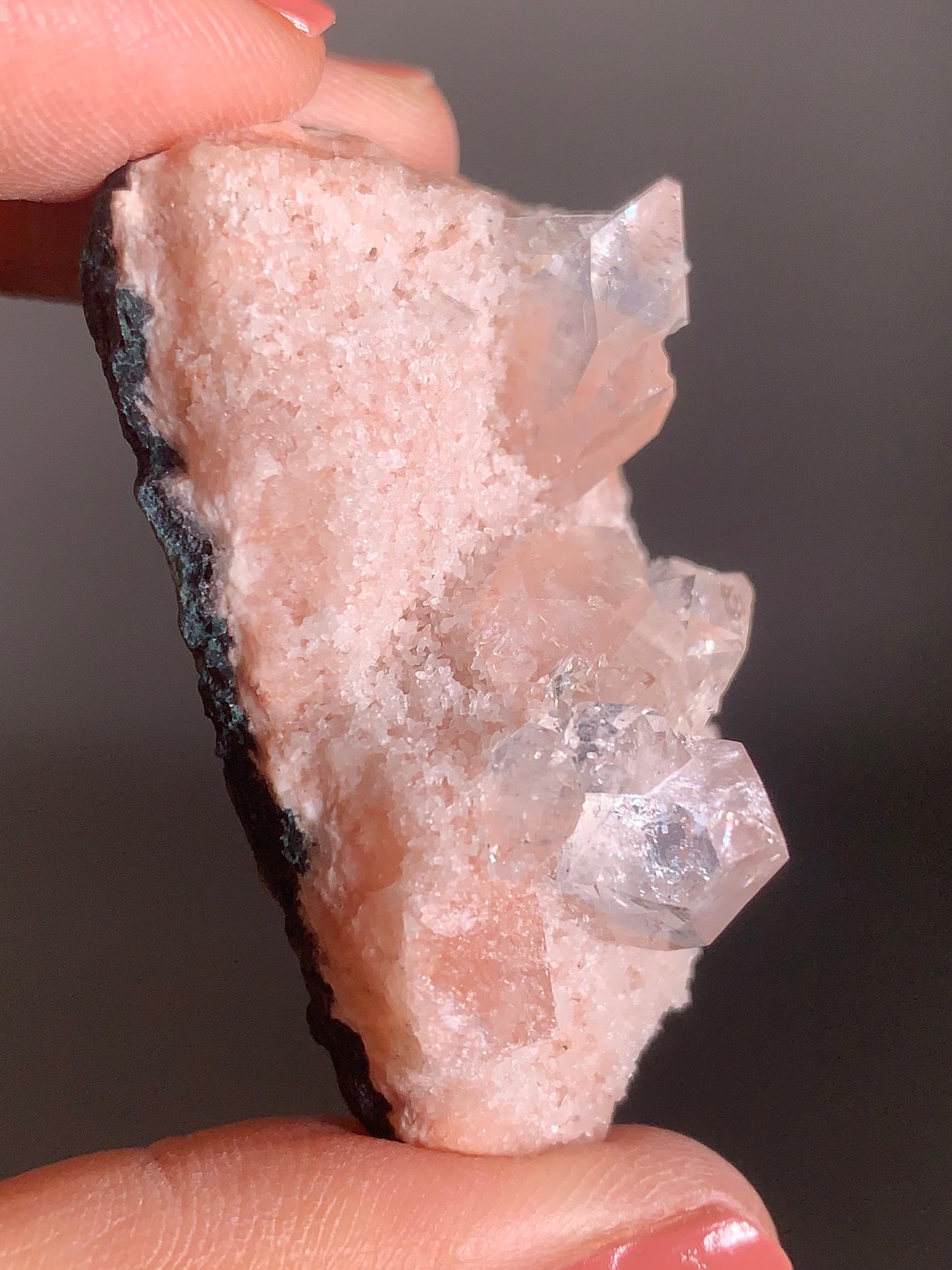 Extremely Rare Pink Apophyllite Specimen from the Himalayas – Collector’s Crystal