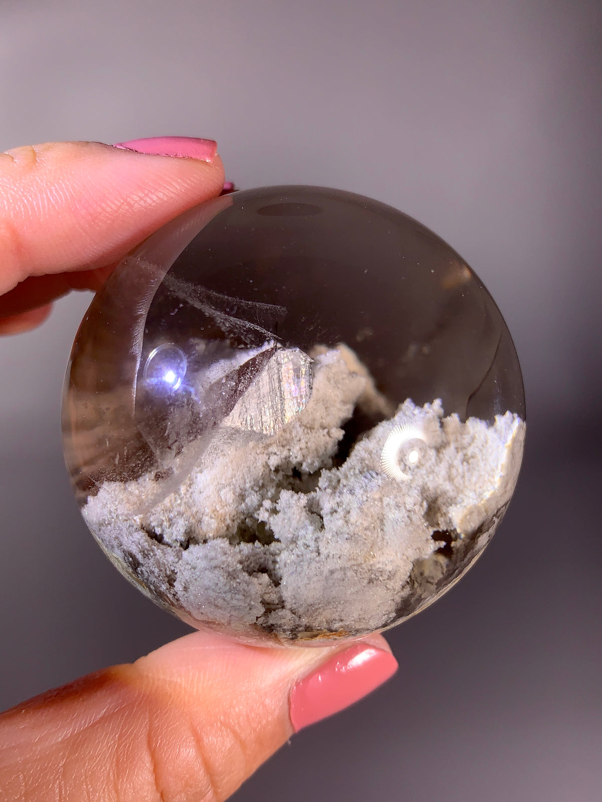 Collector’s Grade Large Rare Cream Garden Quartz with Quartz-in-Quartz & Natural Rainbow | Brazil