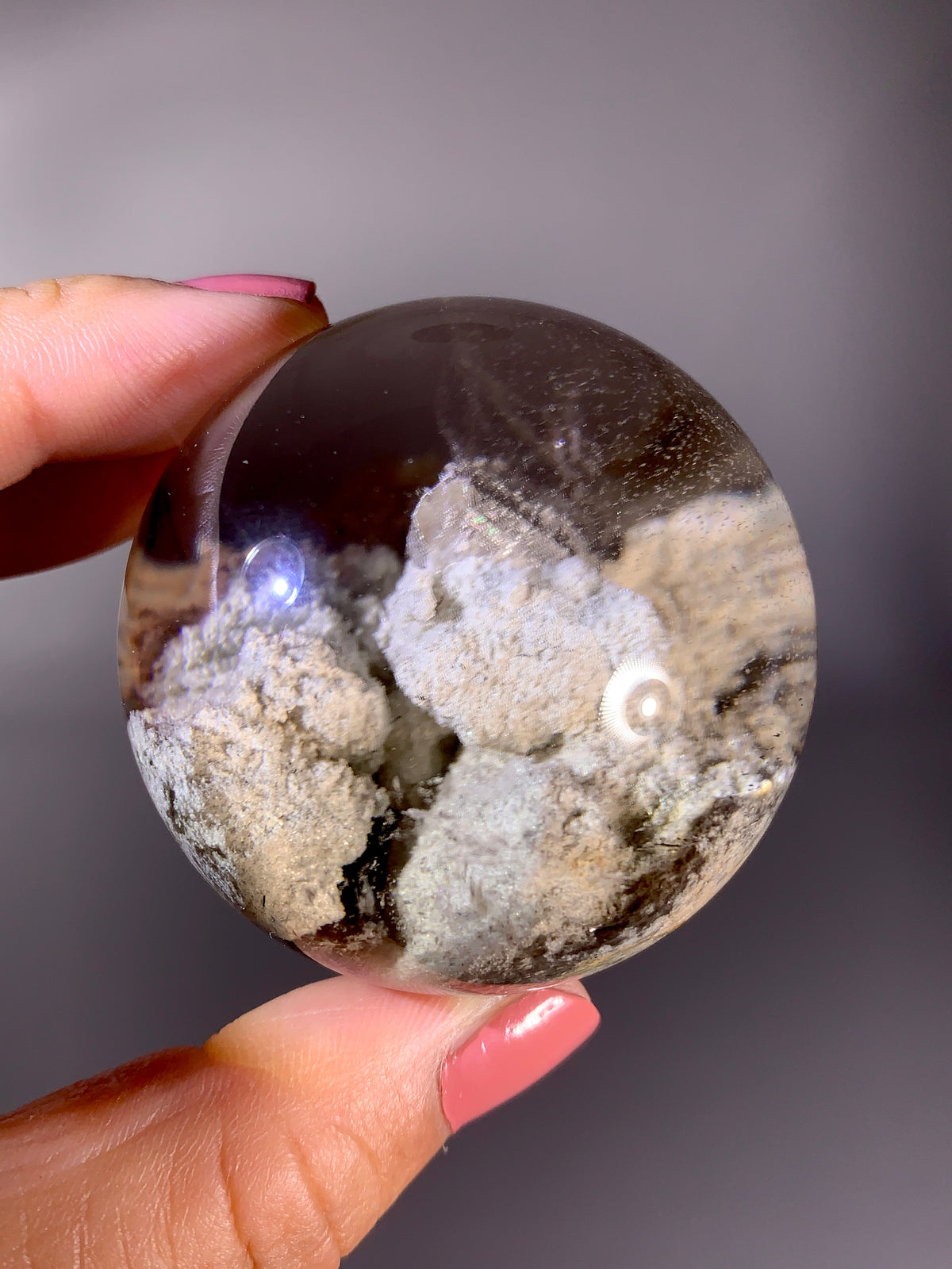 Collector’s Grade Large Rare Cream Garden Quartz with Quartz-in-Quartz & Natural Rainbow | Brazil