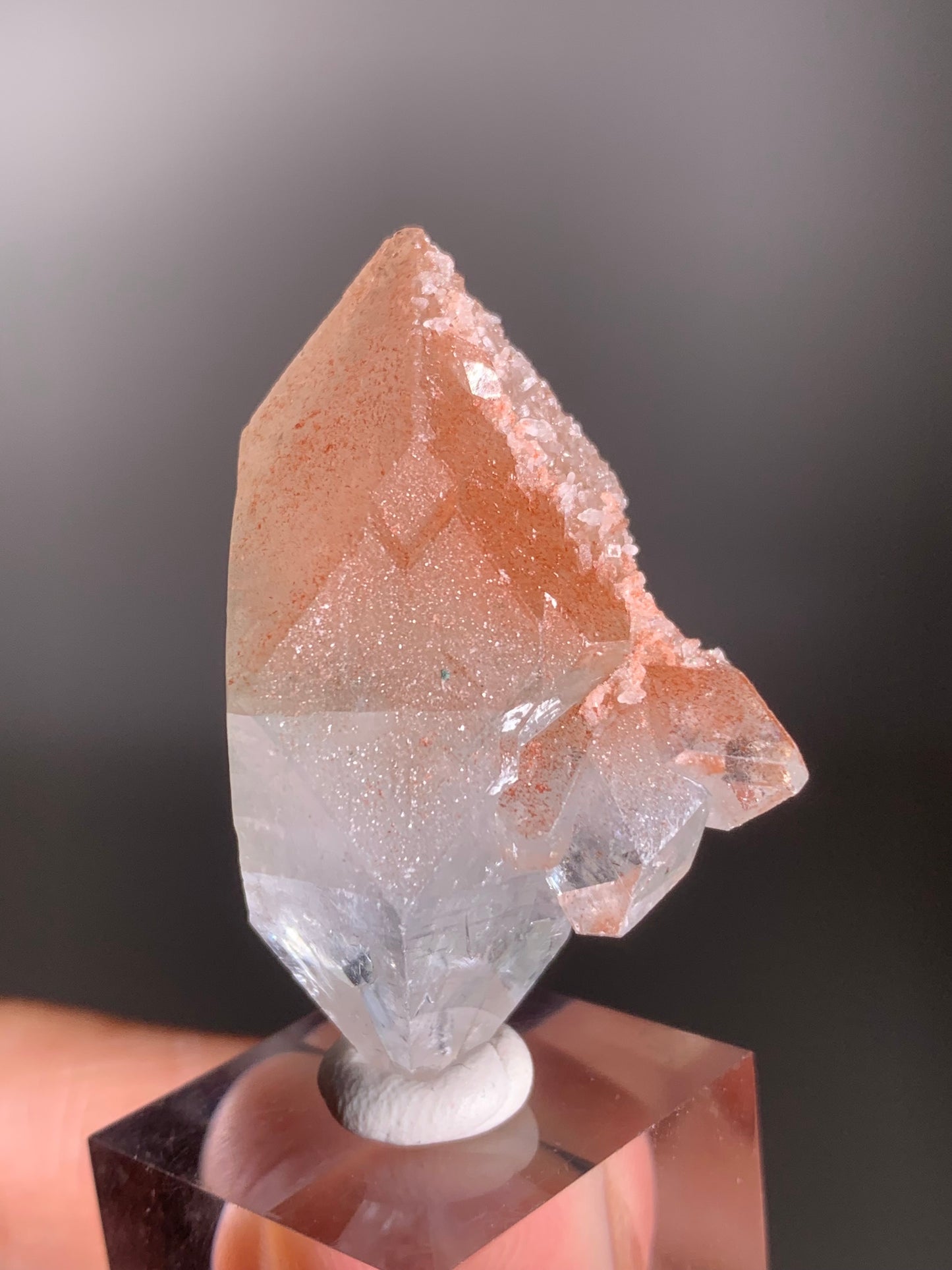 Rare Peachy Pink Apophyllite Specimen from the Himalayas – Collector’s Crystal