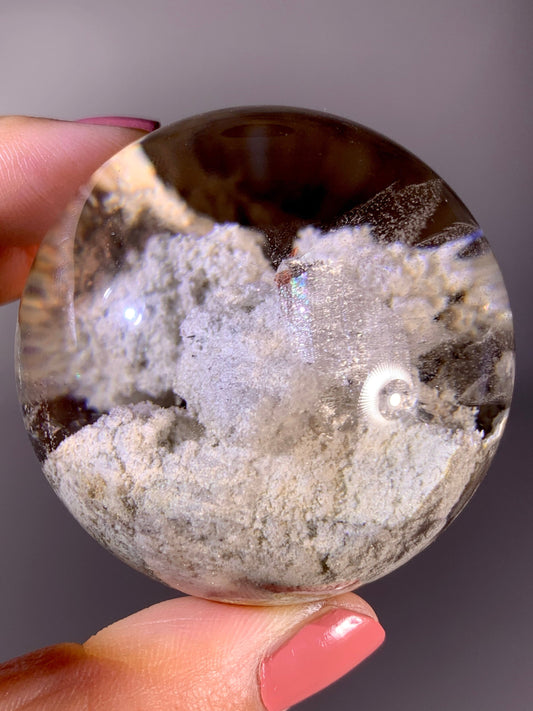 Collector’s Grade Large Rare Cream Garden Quartz with Quartz-in-Quartz & Natural Rainbow | Brazil