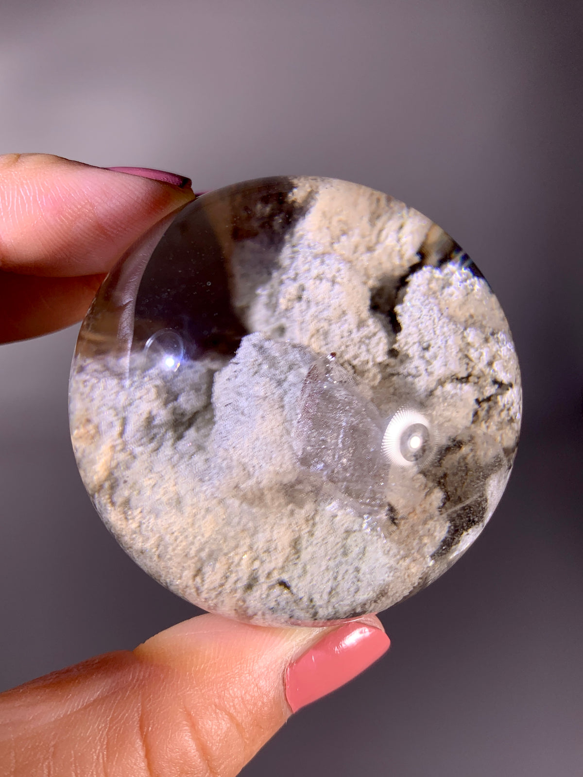 Collector’s Grade Large Rare Cream Garden Quartz with Quartz-in-Quartz & Natural Rainbow | Brazil