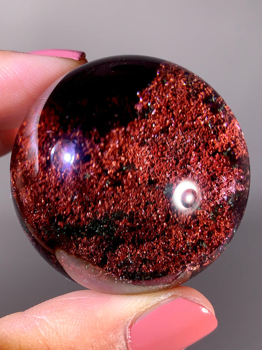 Collector’s Grade Large Red Four Seasons Garden Quartz Sphere | Rare Brazilian Specimen